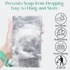 PHOGARY Soap Bags Mesh Exfoliating, 6 Pack Soap Net Sock for Bar Soap, Nylon Shampoo Bar Bags for Bath/Shower Exfoliating, Soap Sleeve Body Scrubber Pouch Body Exfoliator - Quick Drying (Black,Gray)