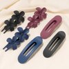 6PCS Flat Hair Clips Stylish Lay Flat Flower Claw Clips for Women Matte Non-slip Hair Clips Hair Barrettes for Girls Hair Accessories - Set C