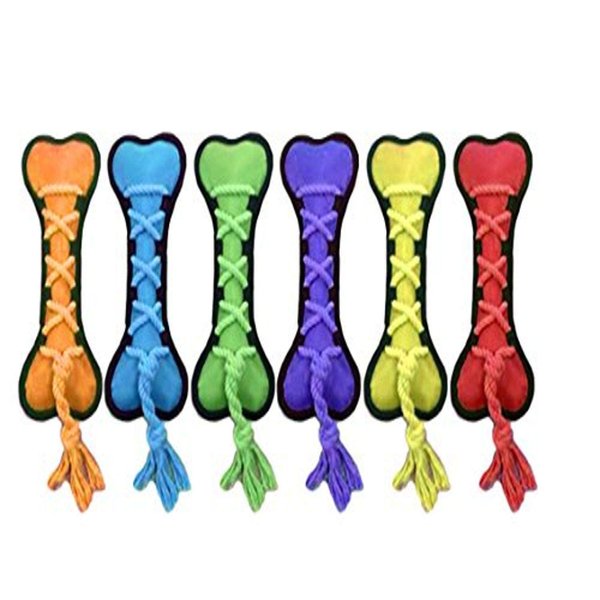Multipet Cross-Ropes Bone Tough Dog Toy, 11.5"