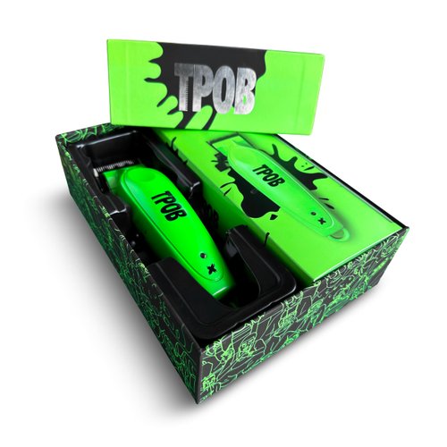 TPOB X Digital Brushless 6800rpm Metal Professional Hair Clippers for Men, XO Combination Fade/Taper Blade Cordless Rechargeable Clippers (X Clipper Green)