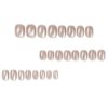 Xenophoer Short Press on Nails Oval Beige Gray Cat Eye Fake Nails Acrylic Glue on Nails with Silver Glitter Designs Nails Press ons for Women Daily Wear 24 Pcs