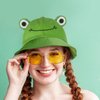 SAOROPEB Frog Hat for Adult Teens, Cute Bucket Hat, Cotton Funny Fisherman Men Women Green
