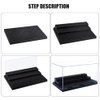 Minifigure Display Case for Action Figures Blocks, Dustproof Acrylic Display Box Storage with 3 Movable Steps for Collection Models Minifigures, Bricks Blocks Toys(1 Pack)
