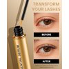 Feyano Eyelash Serum- Natural Comestic Eyelash Growth Serum for Longer, Thicker Lashes & Brows, Boost Lash Growth Serum Vegan & Cruelty-Free-Niacinamide, Centella Asiatica Leaf Extract(15 mL Gold)