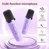 Kinglucky Gift Idea Karaoke Machine for Kids, Portable Mini Karaoke Machine Bluetooth Speaker with 1 Microphone, Colorful Lights & Long Play Time, Birthday Gift for Girl Ages 3-12 Toys Party (Purple)