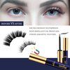 Menaka Magnetic Eyelashes with Eyeliner Kit- 3D Cat-eye Magnetic Lashes Kit with Applicator,Updated 4 Tubes of Magnetic Liner & Natural Look, Reusable, Easy to Apply 10 Pairs