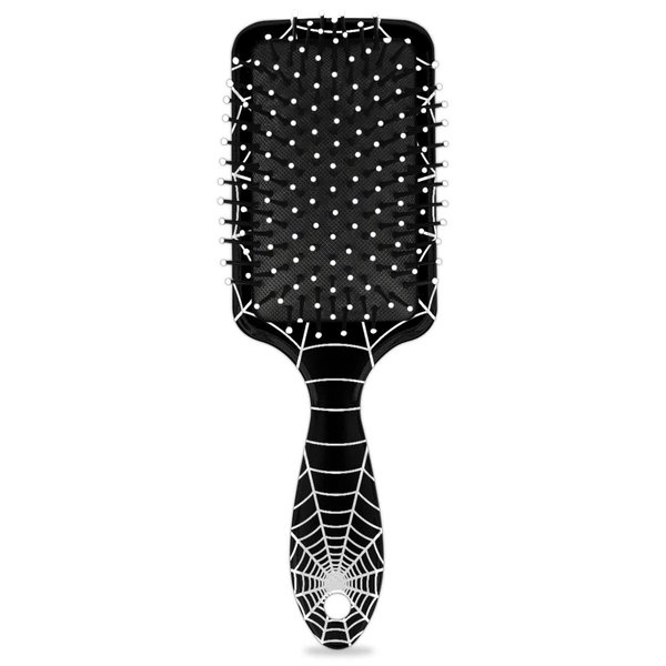 Detangler Hair Brush Black Spider Web Hairbrush for Kids Boys Girls, Glide Through Tangles with Ease and Massage Scalp, Smooth for All Hair Types (Wet Dry Thin Long Curly Hair)