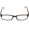 Foster Grant Men's Derick Rectangular Reading Glasses, Black/Transparent, 53 mm, 2.00