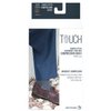 TOUCH Compression Socks for Men, 15-20 mmHg, Herringbone, Cotton, 1 Pair, Charcoal, Medium