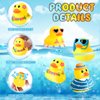 Honoson 48 Pcs Summer Beach Rubber Duckies Bulk Mini Rubber Duck Bath Toys Float Bathtub Ducky Cute Squeaky Rubber Ducky for Classroom Carnival Summer Birthday Baby Shower Party Favor