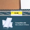 Lenink 30Pcs Wire Shelf Label Holders,Plastic Wire Rack Label Holder,Compatible with Metro 1-1/4in Shelves,Label Area 3in Lx1.25in H (Label Paper Insert Not Included)