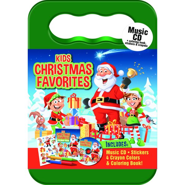 KIDS CHRISTMAS FAVORITES CD (Activity Kit with Carrying Case, Stickers, Crayons and Coloring Book)