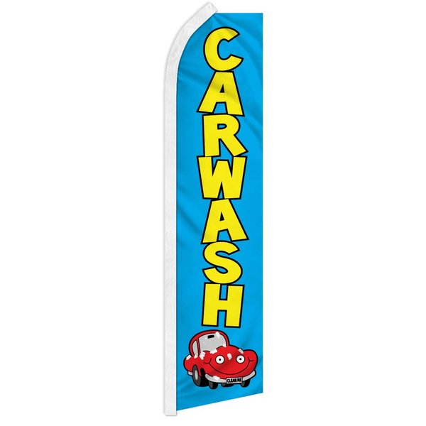 Car Wash (Blue) Swooper Flag