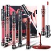 Onkessy 8 Colors Matte Lipstick labiales mate Matte Liquid Lipstick Set, Long-Lasting 12, Smudge Proof, Waterproof, Velvet Black Lipstick for women