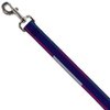 Dog Leash Hash Mark Stripe Navy Turquoise Fuchsia White 4 Feet Long 1.5 Inch Wide