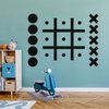 XEFINAL Wood Magnetic Tic Tac Toe Wall-Mount Game Fun Tic Tac Toe for Kids and Adults, Wood Board Travel Game Bedroom Playroom Wall Decals Modern Wall Art