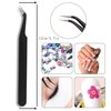 Kaychan1 Rhinestone Applicator Tool - Acrylic Handle Dual-Ended Wax Pen DIY Nail Art Tool with 4 Extra Wax Tips 1 Tweezer (Pink)