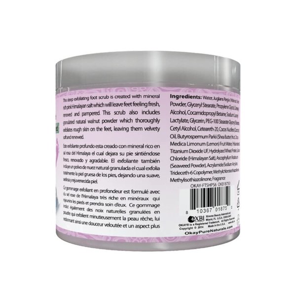 OKAY Pure Naturals Pink Salt Foot Scrub 6oz