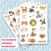 Temporary Tattoos Kids, Fake Tattoo Stickers for Boys Girls, Metallic Style Cute Kitten Cat Birthday Party Supplies Decor, Waterproof Face Body Tattoo Gifts for Pet Lover, 4 Sheets