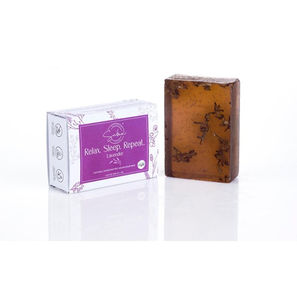 SABUN CO. Lavender Oil Glycerin Soap - 100% Handcrafted, Vegan, Moisturizing Natural Bar Soap - Face, Body & Hair Bar [4.23 oz - 120 gr]