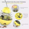 DARRLY&JAVEN Cat Toy Cat Treat Ball Toy Cat Treat Dispenser Cat Food Puzzle Cat Food Ball Food Dispenser Ball for Cats (Yellow)