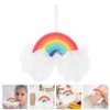 Healvian Loofah Sponge Portable Baby Sponge Rainbow Shaped Bath Scrubber Household Body Scrubber Body Scrubber Balls Shower Mesh for Kids Adults Exfoliating Bath Sponge