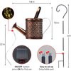 Solar Watering Can with Cascading Lights, Water Can Solar Lights Garden Decorative, Solar Waterfall Lights Outdoor Waterproof, Hanging Solar Lantern, Solar Yard Decor, Metal Solar Powered Kettle