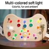 Wooden autistic sensory toy, shoulder bag style LED switch board for toddlers, suitable for children 3-6 years old to develop fine motor skills