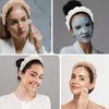 Ondder White Khaki Makeup Headband Spa Headband for Washing Face Sponge Face Wash Headband Skin Care Headbands Hair Band Puffy Skincare Headband for Women Facial Make Up Hair Headband Head Bands