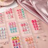 DTOFOOT 108Pcs Fake Press on Nails for Kids,Acrylic Full Cover False Press on Nails Girls Stick on Nails for Kids Children Birthday Party Favors Gift Nail Art Decoration（9 Pack Gradient Style）