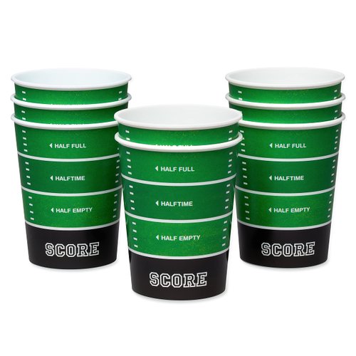 American Greetings Football Party Supplies, 16 oz Reusable Plastic Cups (8-Count)
