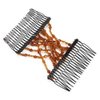 3 Pieces Magic Beaded Double Stretching Combs Beads Hair Combs Magic Elastic Hair Clips Elastic Beads Hair Clips Stretchy Hair Hairpins Double Slides Hair Combs(Black, White, Coffee)