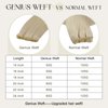 Full Shine 22 Inch Human Hair Weft Hand Tied Hair Extensions For Fashion Women Genius Weft Hair Extensions Human Hair Sew In Hair Extensions Real Human Hair Medium Brown Hair Weft 60G 22 Inch