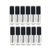 12Pcs 1.2ml Mini Empty Refillable Clear Plastic Lip Gloss Tubes Cosmetic Makeup Sample Packing Storage Container Vial Pot(Black)