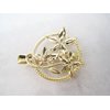 Small gold or silver flower hair barrette alligator clip bridal clip bridal (Primary color: Gold)