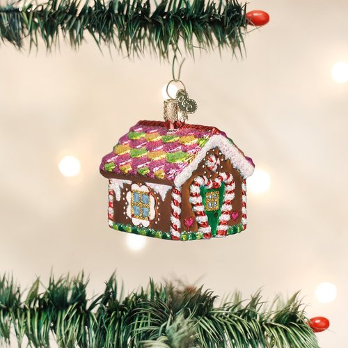 Old World Christmas Ornaments: Gingerbread Collection Glass Blown Ornaments for Christmas Tree, Gingerbread House, 20013