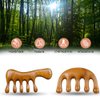 Wooden Massage Comb Scalp Massager Loc Comb - 2 Pack Sandalwood Wide Tooth Comb Scalp Hair Comb - Wood Manual Gua Sha Massage Tools for Facial Head Neck Back Hands Legs - Birthday Gift for Women Men