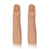 PPVWEY 2 Pieces Silicone Practice Fingers for Acrylic Nails Bendable Nail Training Finger Mannequin Life Size Silicone Training Fingers for DIY Nail Art (3#-2Pcs)