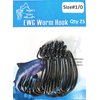Angler's Grotto EWG Offset Shank Worm Hook | 15/25 Count Per Pack | Freshwater Saltwater Fishing Hooks | High Carbon Steel Extra Strength | Size #1#1/0#2/0#3/0#5/0 (Size #3/0, 15 Count)
