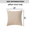 Home Brilliant Linen Throw Pillow Cover Burlap Square Cushion Cover Pillow Sham for Couch Living Room Fall Decor, Light Linen, 18x18 Inches(45cm)