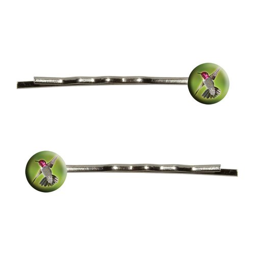Anna's Hummingbird - Bird Bobby Pins Barrettes Hair Styling Clips