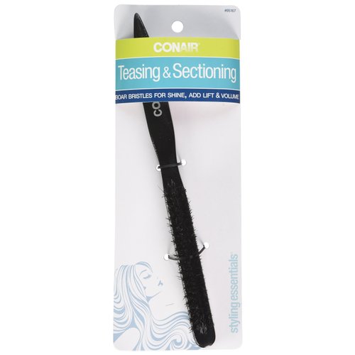 Conair Slim Teasing Hair Brush, Mixed Boar Bristle