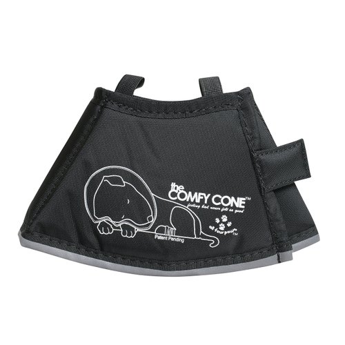 All Four Paws Comfy Cone Pet Cone for Dogs, Cats, X-Small, Black - Comfortable Soft Dog Cone Collar Alternative for After Surgery, Wound Care, Spay, Neuter - Dog and Cat Recovery Collar