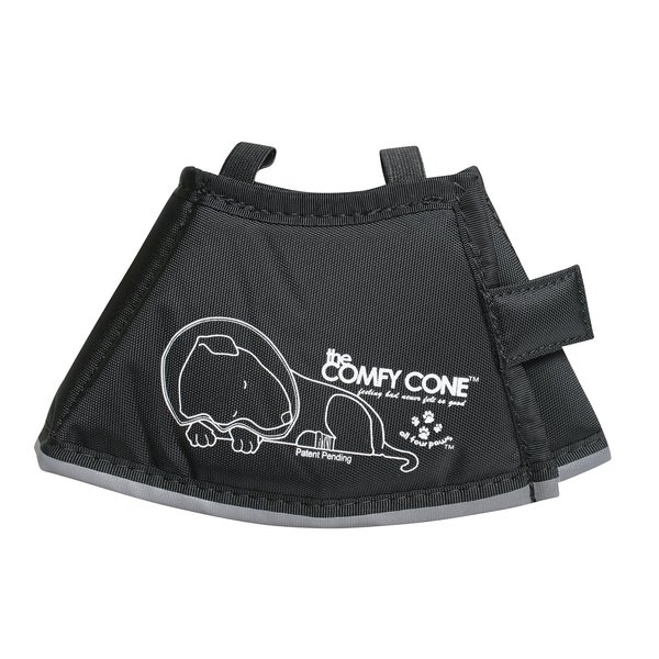 All Four Paws Comfy Cone Pet Cone for Dogs, Cats, X-Small, Black - Comfortable Soft Dog Cone Collar Alternative for After Surgery, Wound Care, Spay, Neuter - Dog and Cat Recovery Collar