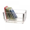 Sizikato 2pcs Clear Acrylic Sugar Packet Holder Square Tea Bag Bowl, 4.3 Inches