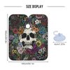 ALAZA Vintage Skull Flowers Barber Cape for Men Women, Waterproof Haircut Apron Beard Shaving Bib Hair Cutting Cloth 55 x 65 Inch