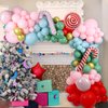 Christmas Balloon Garland Arch Kit, 140Pcs Christmas Balloons with Cane Candy Foil Balloons for Christmas Party Decorations Xmas New Year Birthday Party Supplies