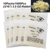 10Packs/1000Pcs Dental Orthodontic Elastics Latex Rubber Bands (10Bags-Rabbit-3/16-3.5OZ)