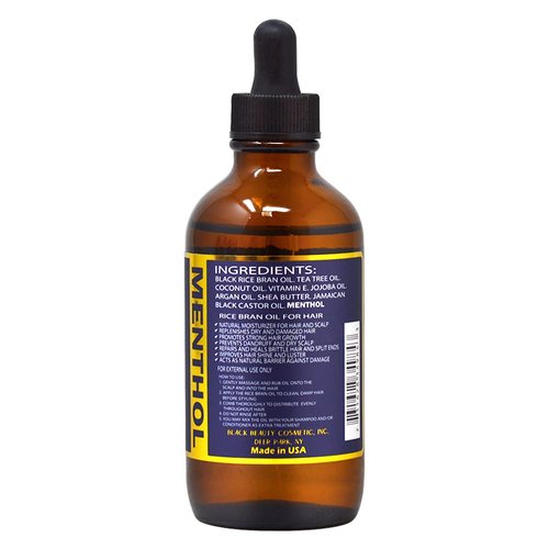 Jamaican Wild Black Rice Bran Oil Menthol Oil 4oz