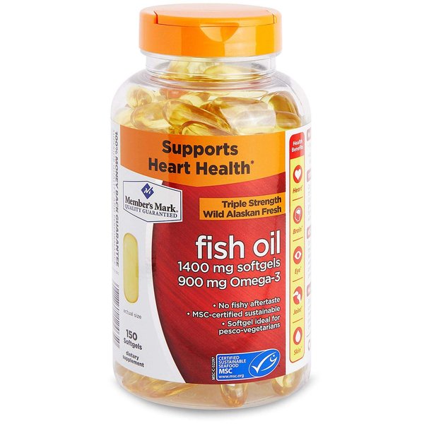 Member's Mark - Omega 3, Fish Oil 1400 mg (900 mg EPA/DHA), Enteric Coated, 150 Softgels